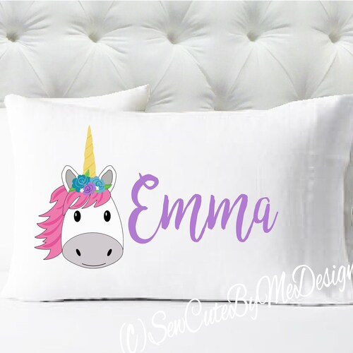 Rainbow Pillow Case Kids Personalized Pillowcase Rainbow Etsy