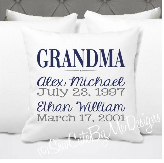 Personalized Grandkids Pillow Grandma Grandma Pillow Cover Personalized
