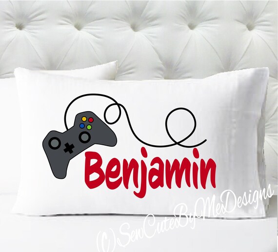 Personalized Boys Pillowcase Video Game Pillow Case Blue Etsy