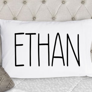 Personalized Boys or Girls Standard Size Pillowcase in your Choice of Color