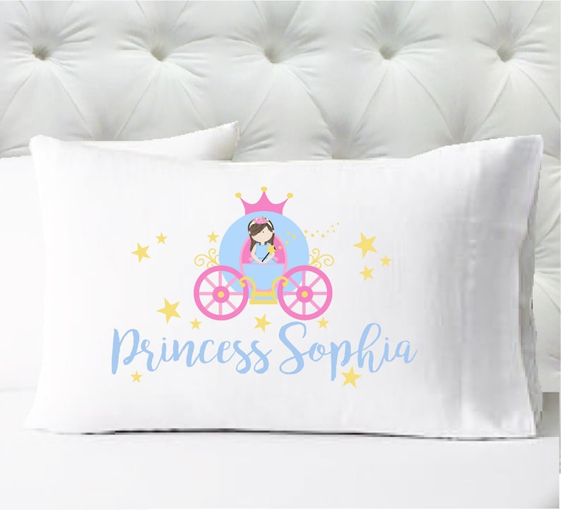 Personalized Girls Pillowcase Princess Princess Pillowcase Etsy