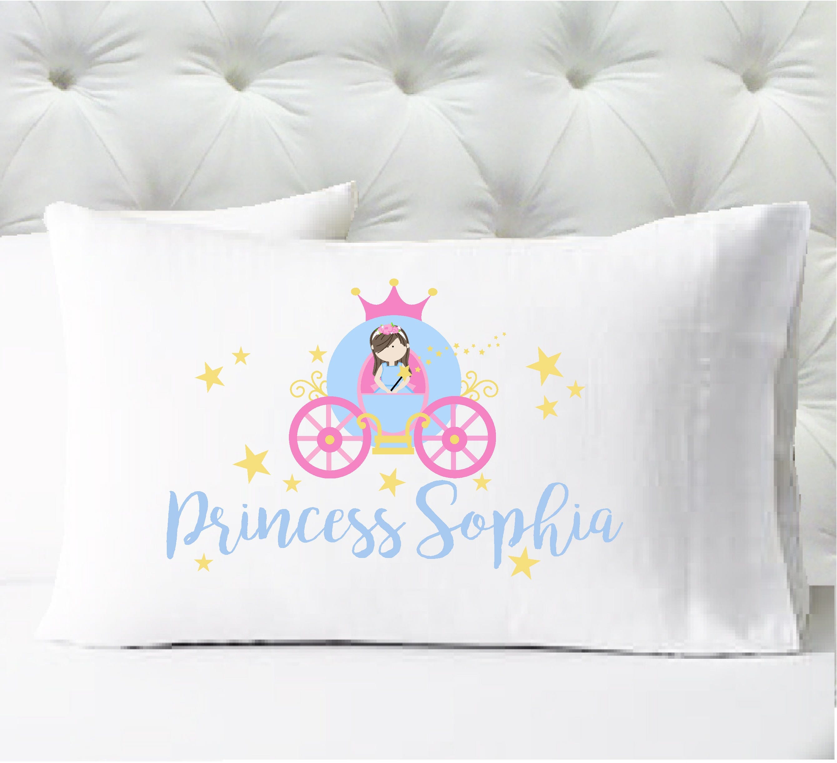 Personalized Girls Pillowcase Princess Princess Pillowcase Etsy