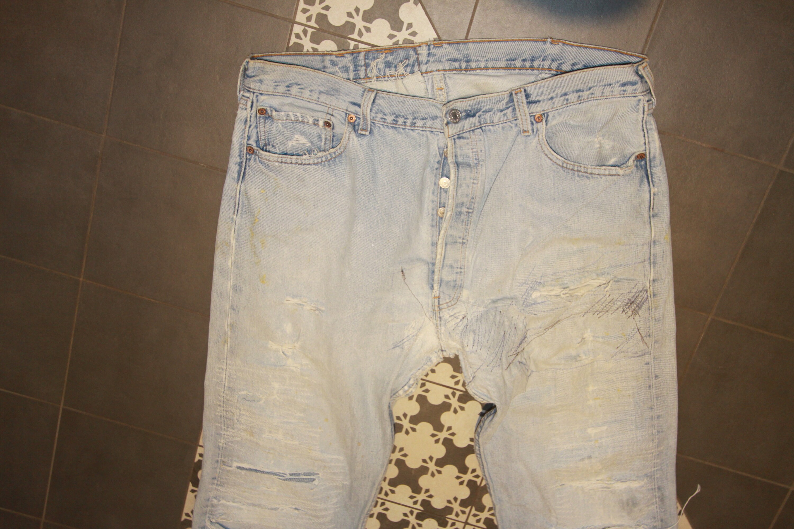 80s LEVI’S 501 crash w38 Size 27 Vintage Levis 501 Acid Wash Jeans High Waisted 80s