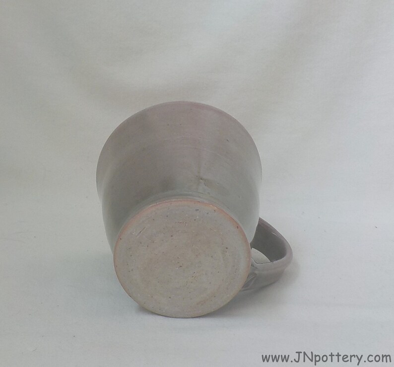 Ceramic Coffee Mug Handmade Stoneware Cup Thumb Rest Oribe Glaze Olive Green Hue Tea Mug Cocoa Cup Gift Item Ready to Ship m386 image 8