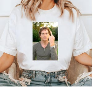Dexter Shirt, Dexter Middle Finger Shirt, Funny Dexter Shirt, Dexter Gift Shirt, Dexter Morgan Shirt, Rock Style Bootleg Tee, Michael C.Hall