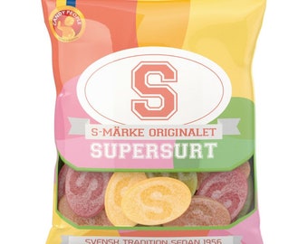 S-Märke Supersurt (Super Sour)  80gram / 2.822 oz