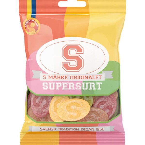 S-Märke Supersurt (Super Sour)  80gram / 2.822 oz