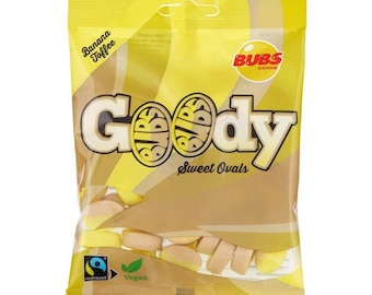 Bubs Goody Zoete Ovalen Banaan Toffee | 90 gram / 3,175 oz