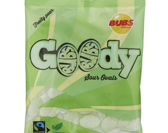 Bubs Goody Sour Ovals Fruity Pear | 90gram / 3.175 oz