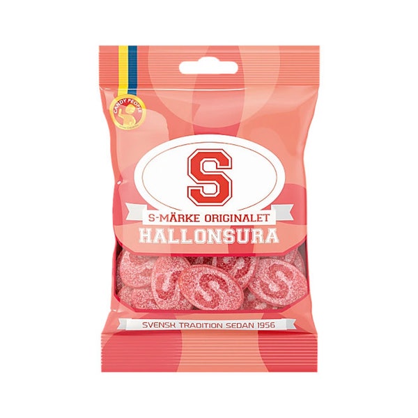 S-Märke Hallon Sura (Raspberry Sour)  80gram / 2.822 oz