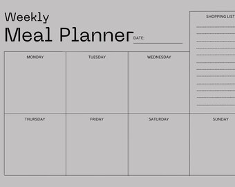 Weekly Digital Meal Planner