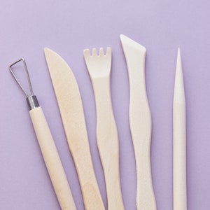 Wooden Pottery Tool Set | Ceramic Wheel Throwing Tools | Air Dry Clay Tools | Tool Set | Clay Tool Kit