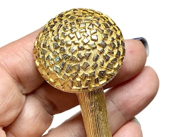 Vintage Psychedelic Mushroom Brooch, Costume Jewelry, 2 1/2” #LA