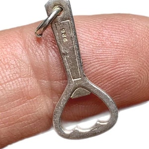 Vintage Sterling Bottle Opener Charm, Fine jewelry, Barware, LA