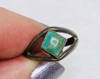 Vintage Bell Trading Co. Sterling and Turquoise Ring, Sz 5 1/4, eb85