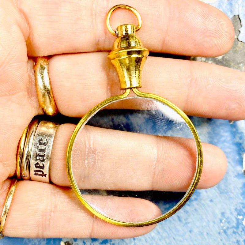 Magnifying Glass Pendant Etsy