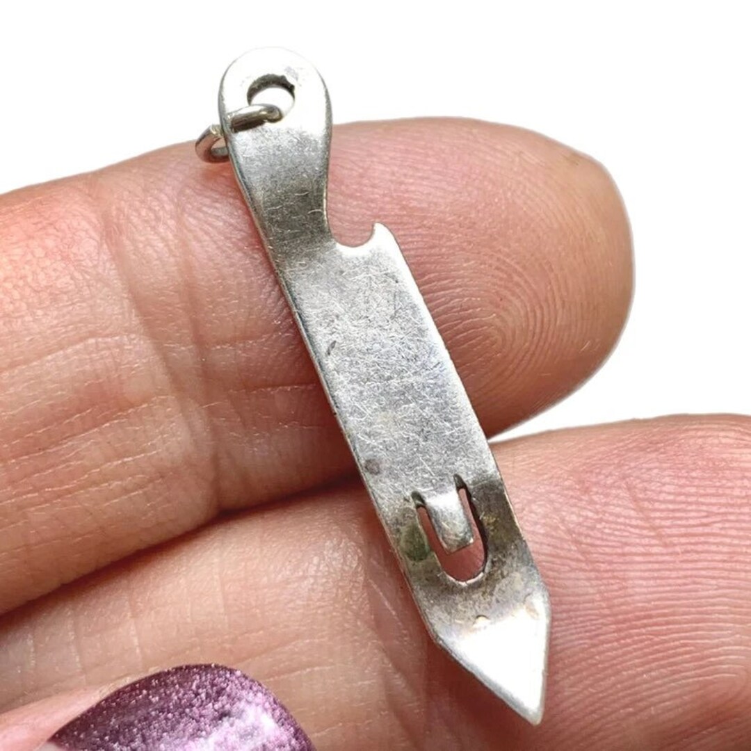 Vintage Church Key, Bottle Opener Charm, Sterling, Fine Jewelry, Bar Ware, LA Etsy