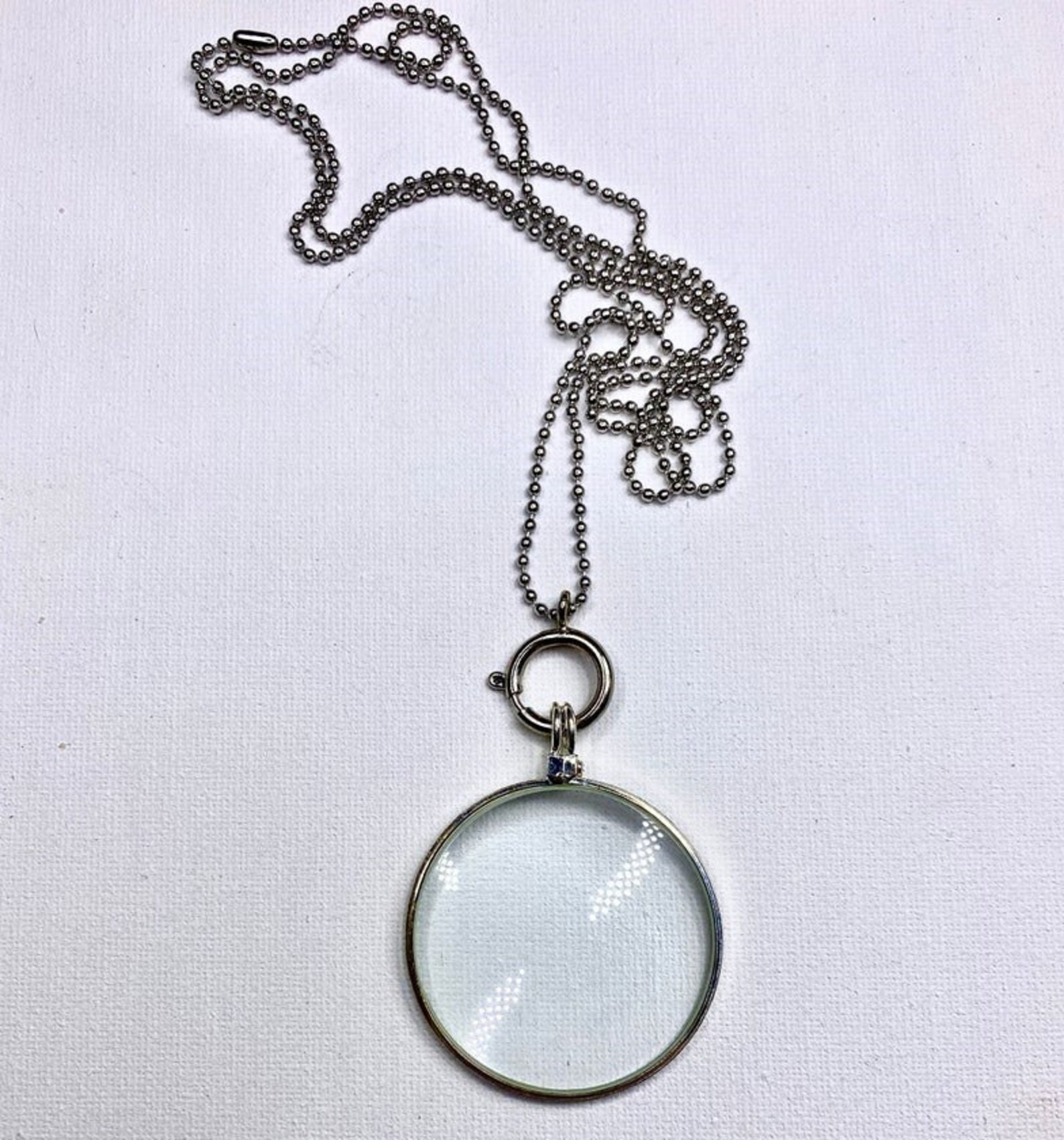 Magnifying Glass Necklace Silver Magnifying Glass Necklace Etsy