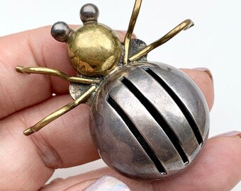 1950s Taxco Sterling Spider Brooch, Pin, Signed Mexico,  #LA