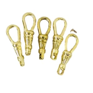 10 pc Lot Gold Tone Swivel Clasp / Swivel Clips/ Lanyard clasp. Pocket Watch Chain Repair.