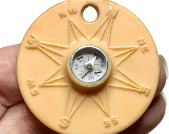 Vintage Toy Compass, 1950s, Hiking, Camping, LA