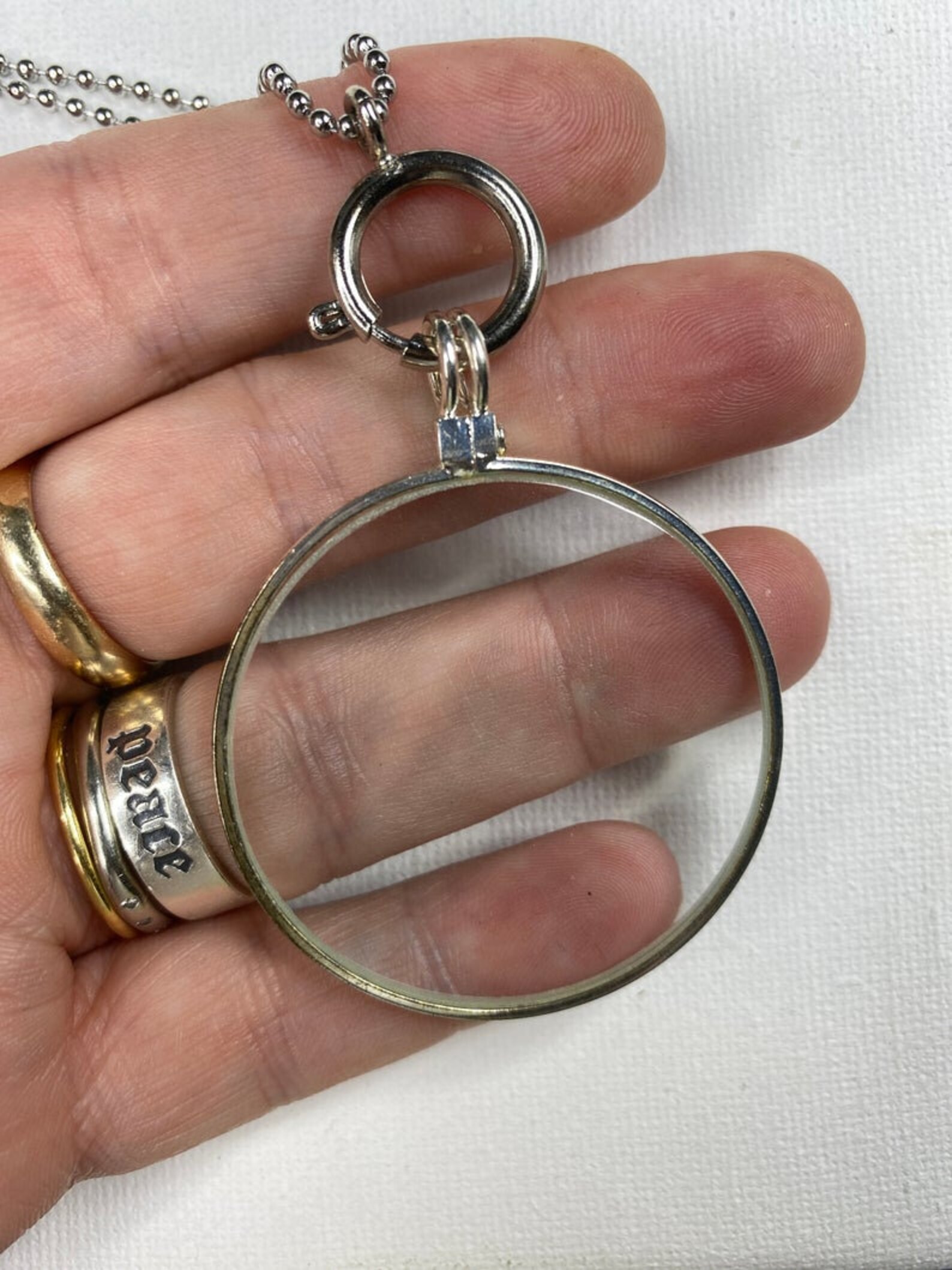 Magnifying Glass Necklace Silver Magnifying Glass Necklace Etsy