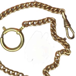 Vintage Pocket Watch Chain Men&#39;s Jewelry. Silver or Gold tone. 8&quot; or 12&quot;