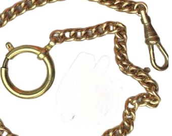 Vintage Pocket Watch Chain Men&#39;s Jewelry. Silver or Gold tone. 8&quot; or 12&quot;