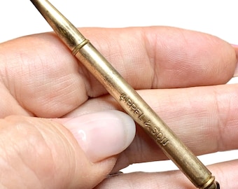 Antique Gilt Mechanical Pencil Fob, Pendant Charm, with Graphite, Writes!, LA