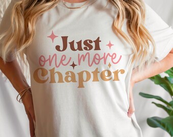 Just One More Chapter PNG | Reading Quote, Bookworm Clipart (Digital Download)