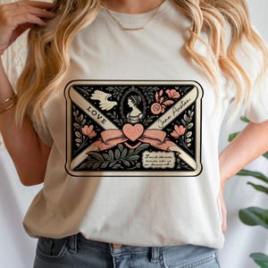 Pegatina de sobre con carta de amor de Jane Austen, archivo digital Jane Austen PNG Amante de los libros Literatura clásica Novela Orgullo y prejuicio Mujer feminista