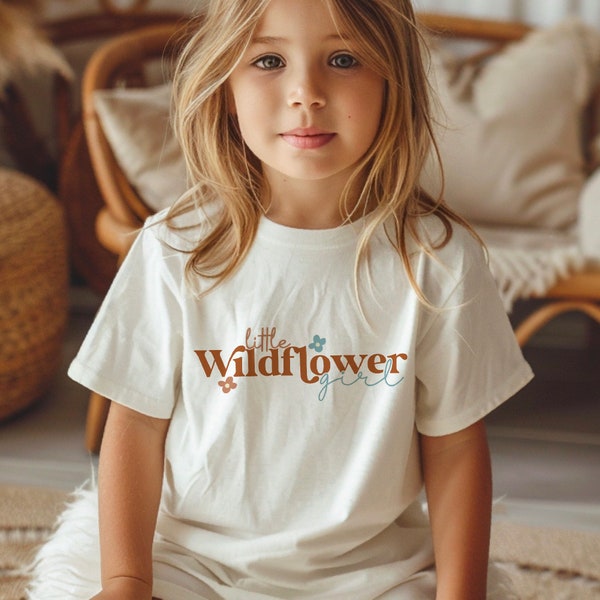 Little Wildflower girl png mama wild child diy wildflower boho hippie girl boho kids tee for daughter organic nature child for simulation