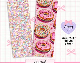 Donuts sprinkles Bookmarks, pastel cute bookmarks (JPEG Digital File)