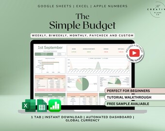 Budget Excel Spreadsheet Google Sheets Monthly Biweekly Budget Tracker Couple Financial Planner Weekly Budget Monthly Budget Biweekly Budget