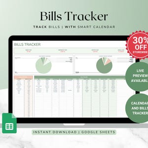 Budget Planner Spreadsheet and Bill Tracker | Medical Bill Calendar and Weekly Organizer | Monthly Template for Personal Finances