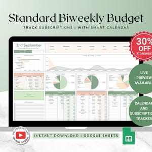 US budget 2025 Biweekly Budget Spreadsheet – Google Sheets Template for Paycheck Budgeting, Expense Tracking, and Savings Planning