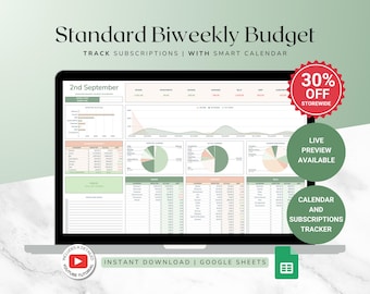 US budget 2025 Biweekly Budget Spreadsheet – Google Sheets Template for Paycheck Budgeting, Expense Tracking, and Savings Planning