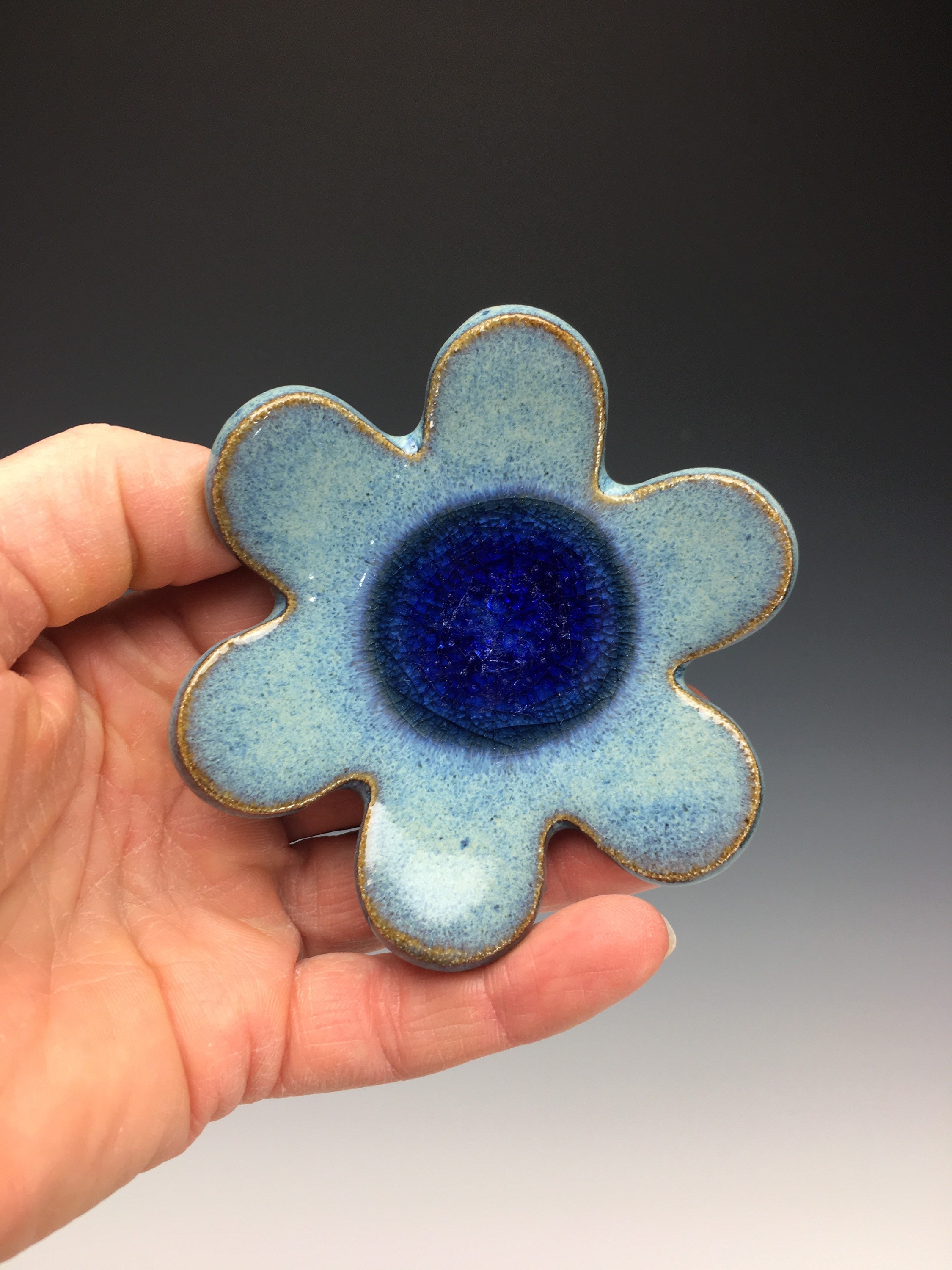 2 Ceramic Flower Dishes Tea Bag Holders Gift For Her Home Etsy