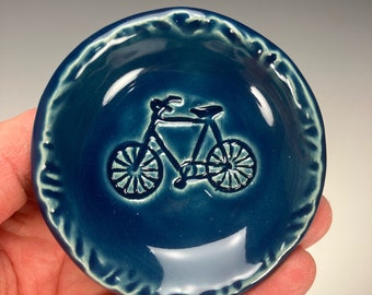 Bike Dish, Handmade Pottery, Ceramic Dish