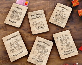 6 Christmas Gift Card Holder SVG Laser Cut Multilayer Card Envelope