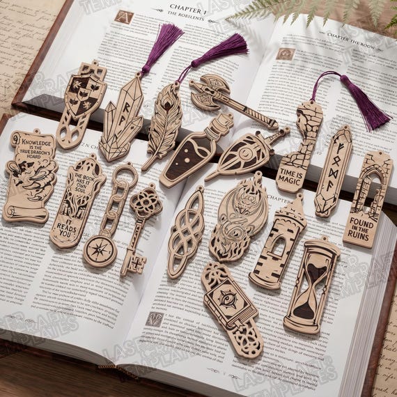 18 Fantasy Bookmark Laser Cut SVG Page Marker Reader Book Gift
