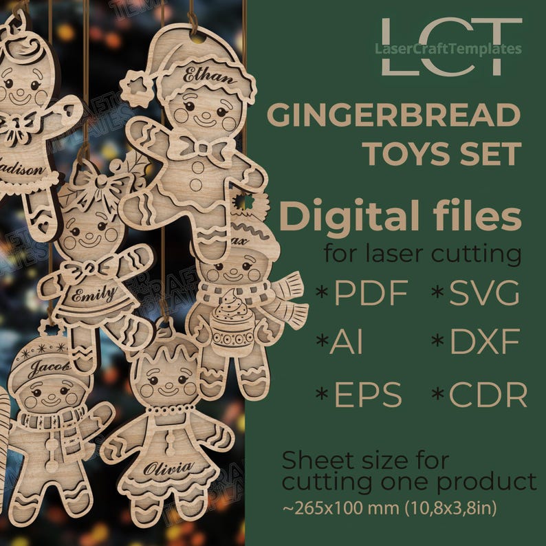 Ensemble De 2 Décorations De Noël En Forme De Bonhomme En Pain D39epice Marron 21 Cm