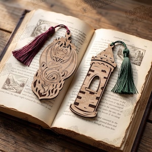 18 fantasie bladwijzer lasergesneden SVG paginamarkering lezer boek cadeau afbeelding 4