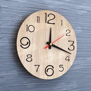 Dekorativ väggklocka siffror laserskuren svg-fil Glowforge siffror väggklocka svg Cricut väggklocka dxf mall väggklocka laserskuren