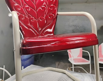 Set of Vintage Metal Logan Shapley chairs