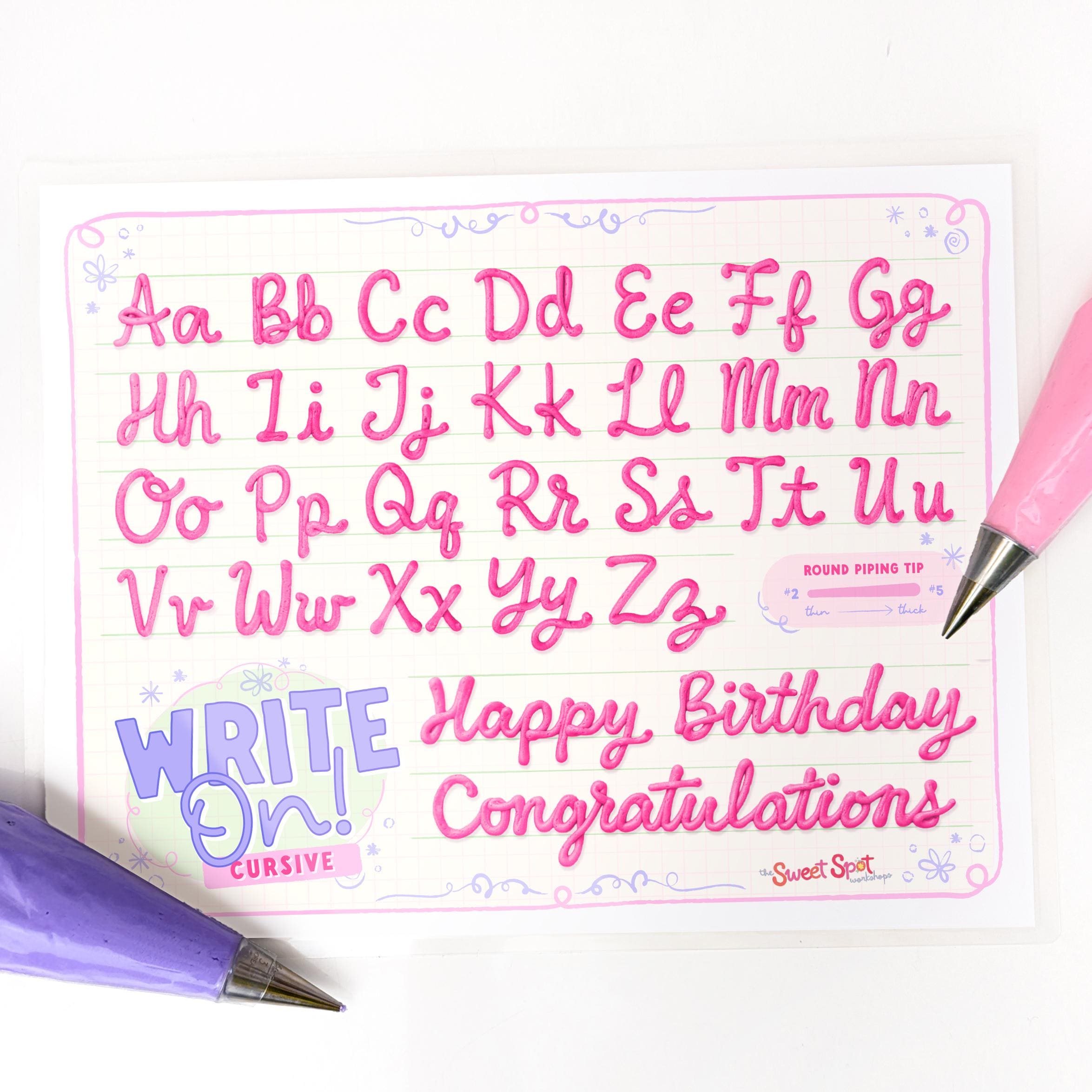 Range Pip Lettering Lettering Piping Practice Sheet DIGITAL DOWNLOAD - Etsy