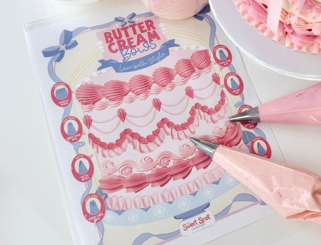 Vintage Cake Decorating Practice Sheet Digital Download - Etsy