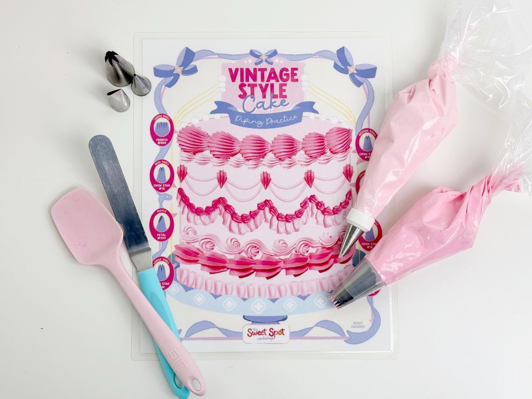 Vintage Cake Decorating Practice Sheet DIGITAL DOWNLOAD - Etsy