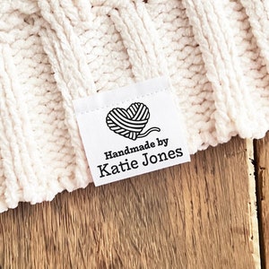 Fabric sewing tags, 15x labels, 1.5&quot;x1.5&quot; fold-over, cotton label, personalize with text, customize label, clothing tag, over-edge, uncut