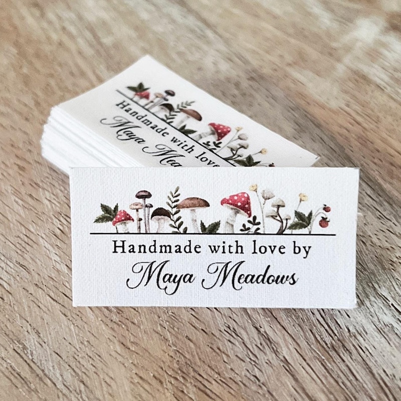 Stoff-Nähetiketten, 40x zum Aufnähen oder 16x zum Umklappen, Aufbügeln, Baumwolle, zum Personalisieren, Anpassen, Deckenetikett, Quiltetikett, Namensschild, ungeschnitten